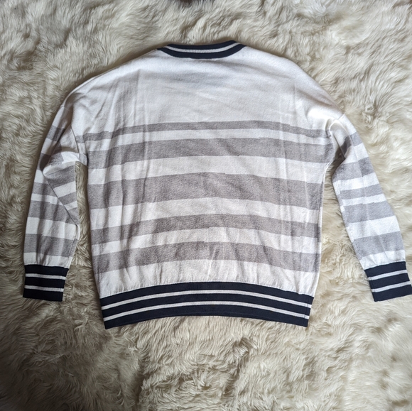 NWT 360 Cashmere Penny Striped Sweater - Picture 11 of 15